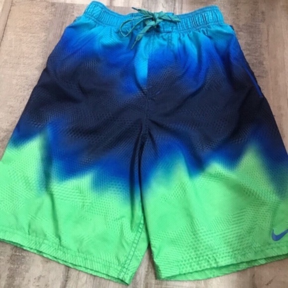 Nike Other - Nike Liquid Haze 9” Swim Trunks Blue Green Small